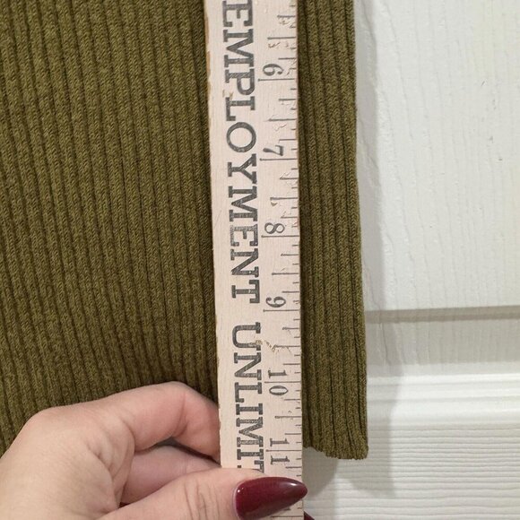 NWT J Crew Ribbed mockneck sweater tank Green Sleeveless Size Medium M - Picture 5 of 8